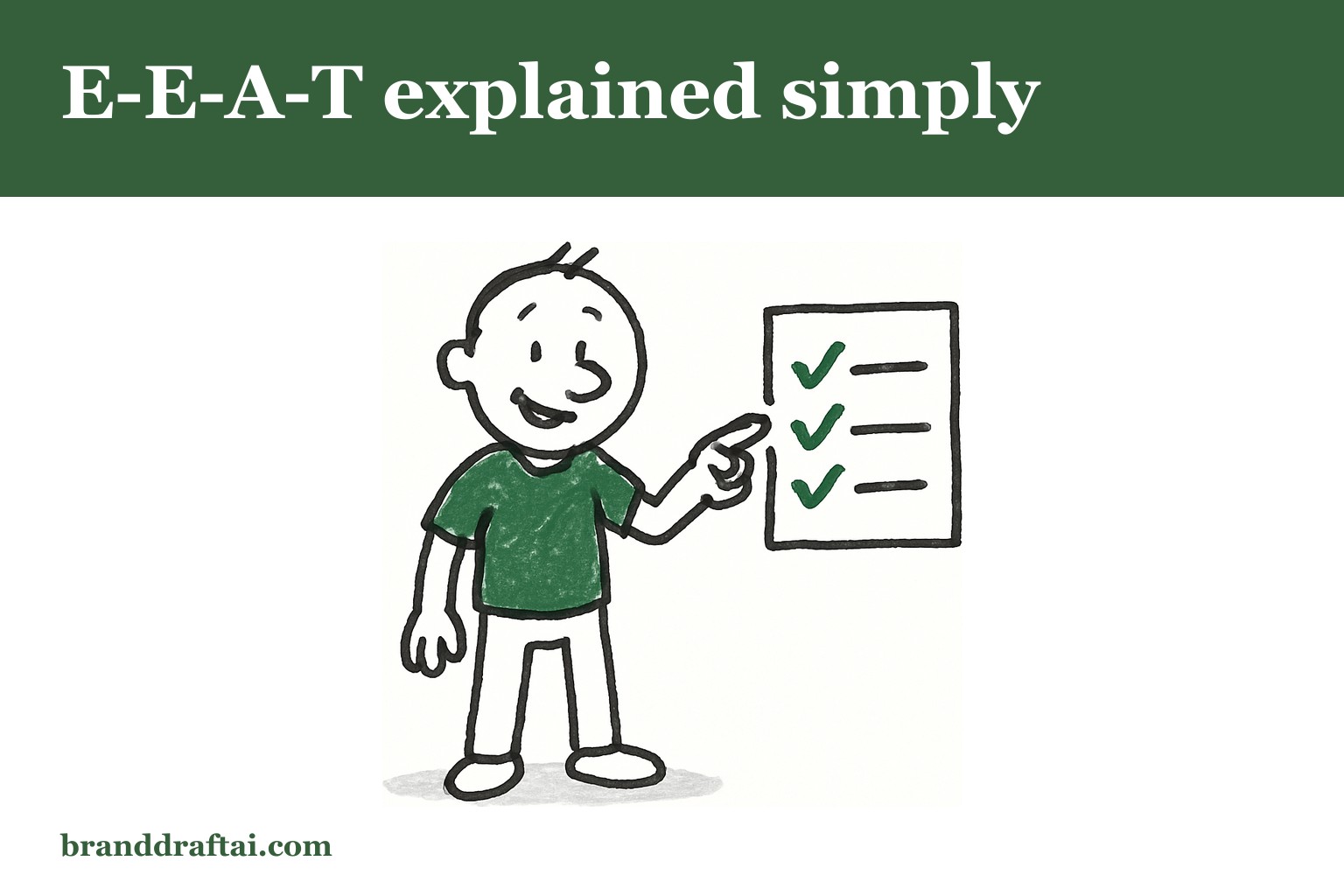 What E-E-A-T actually means for a small business blog in plain terms