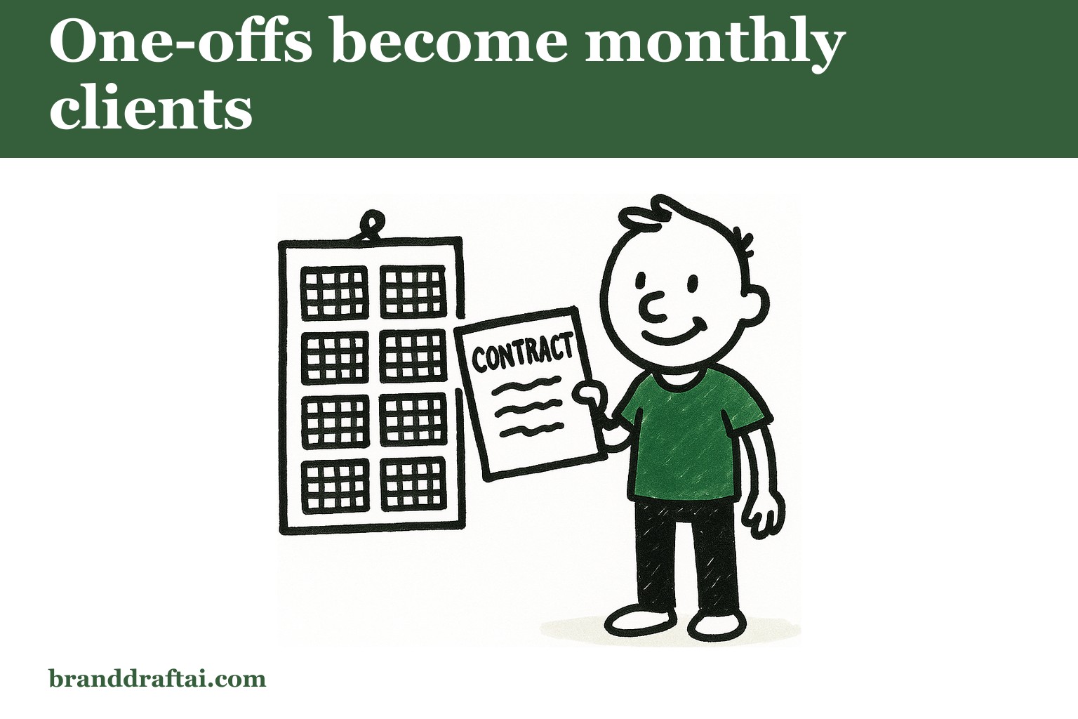 How to turn one-off writing projects into monthly retainer clients