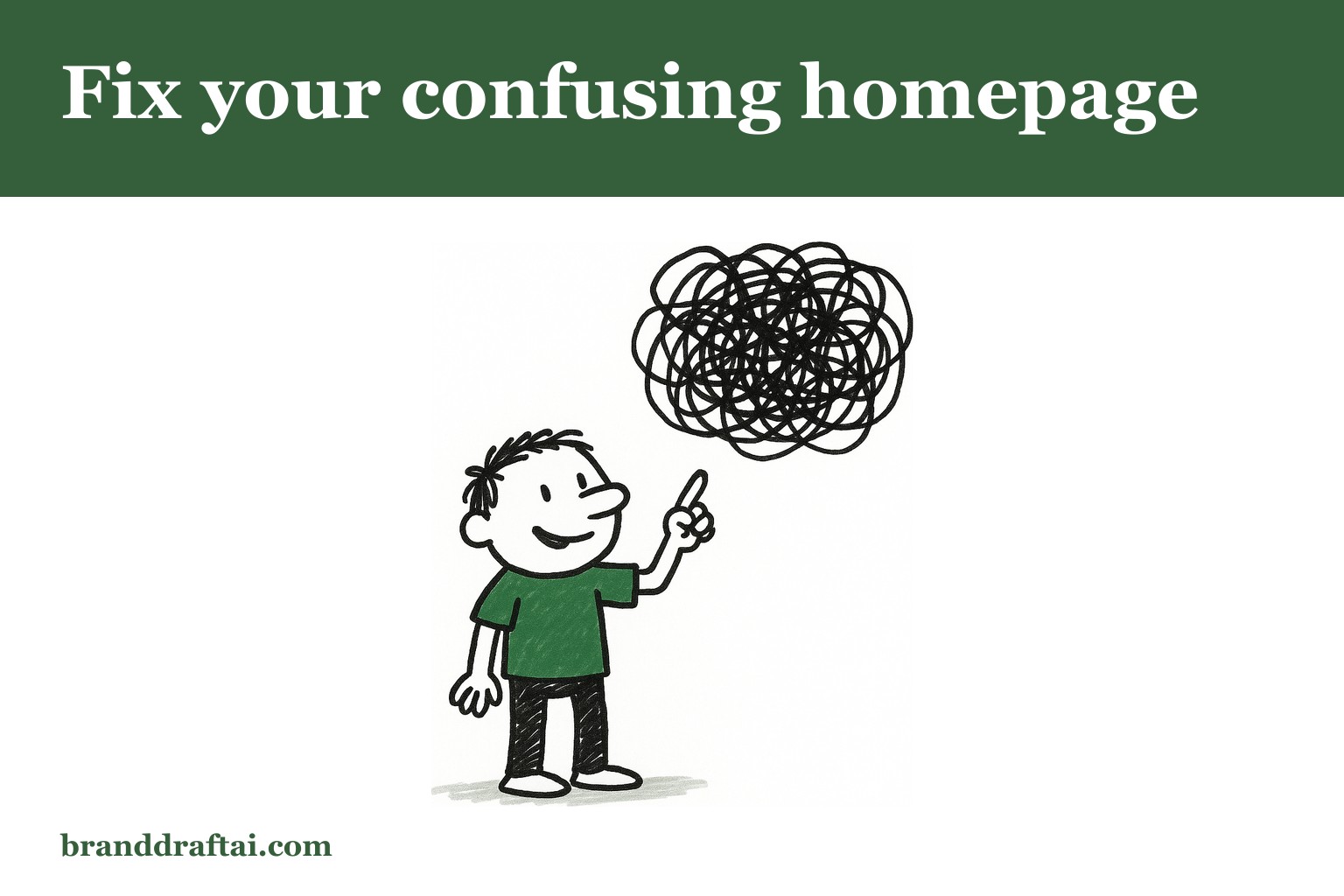 Your homepage copy explains what you do. That's the problem.