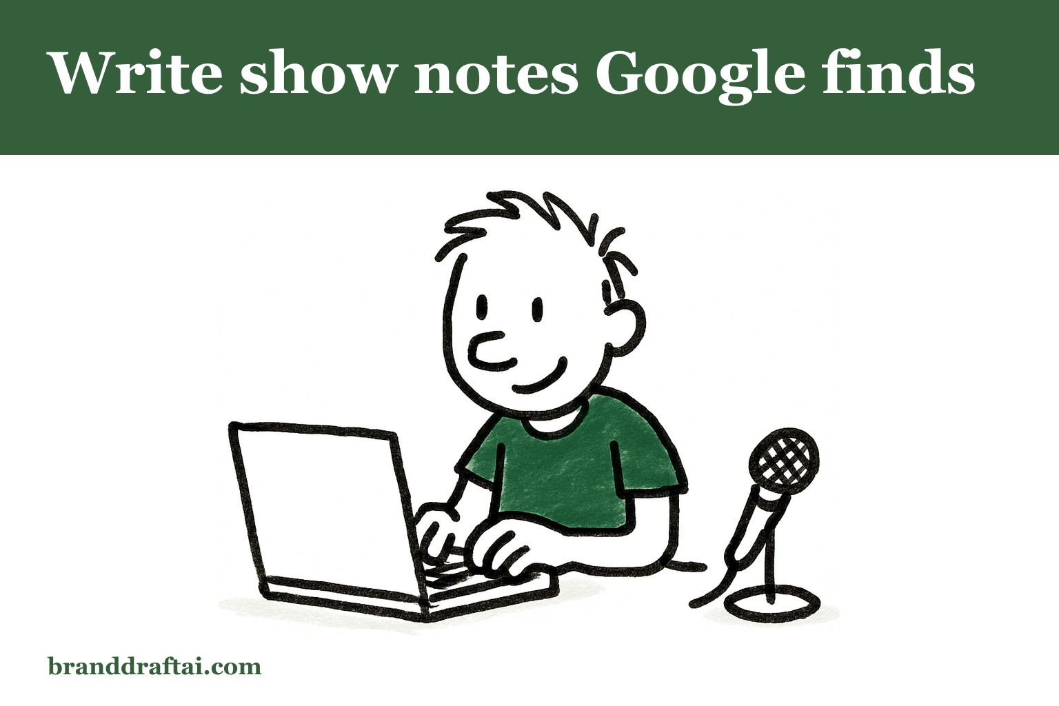 How to use AI to write podcast show notes that actually get found on Google