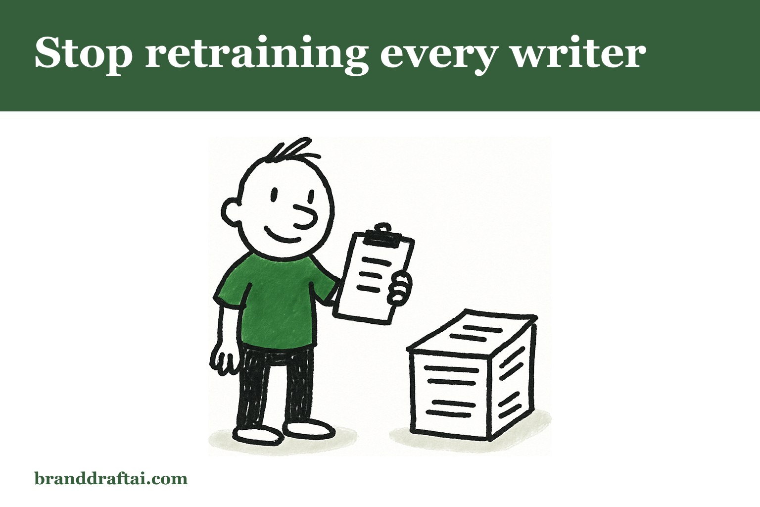How to stop paying a writer to learn your business from scratch each time